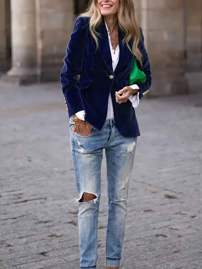 Savannah™ - Blazer in Velluto Elegante