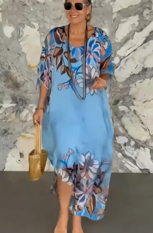 Isla | Abito Kaftano Bohemien a Fiori