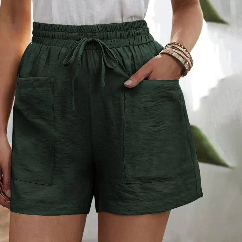 Alani | Pantaloni Corti in Lino Facili da Indossare