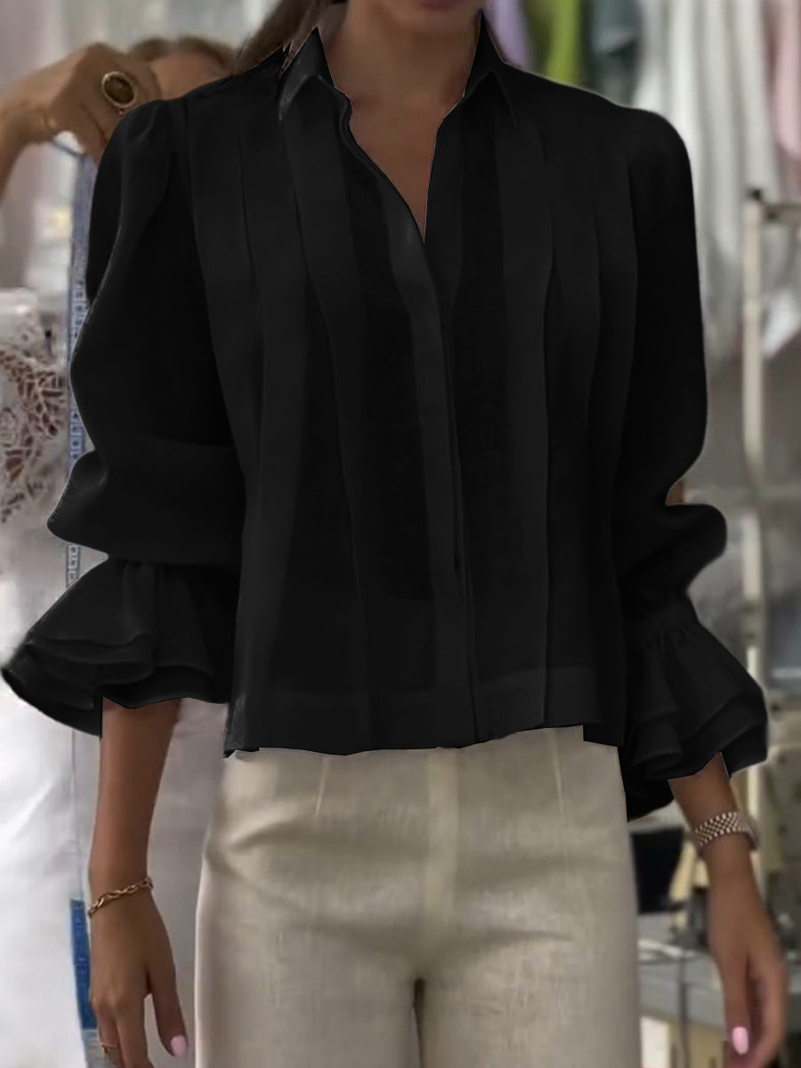 Verena – Blusa con Risvolto Lumière
