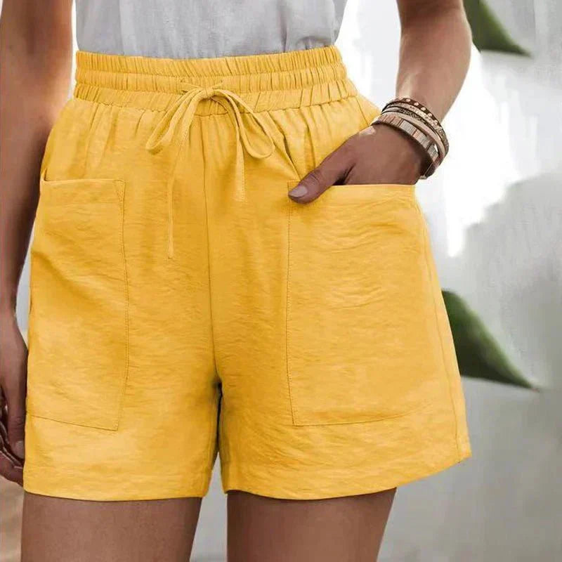 Alani | Pantaloni Corti in Lino Facili da Indossare