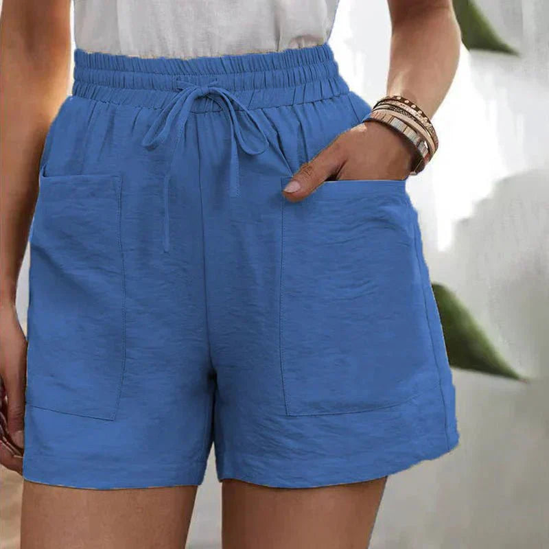 Alani | Pantaloni Corti in Lino Facili da Indossare