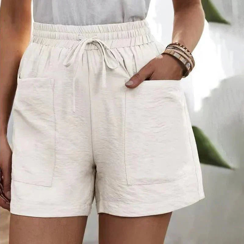 Alani | Pantaloni Corti in Lino Facili da Indossare