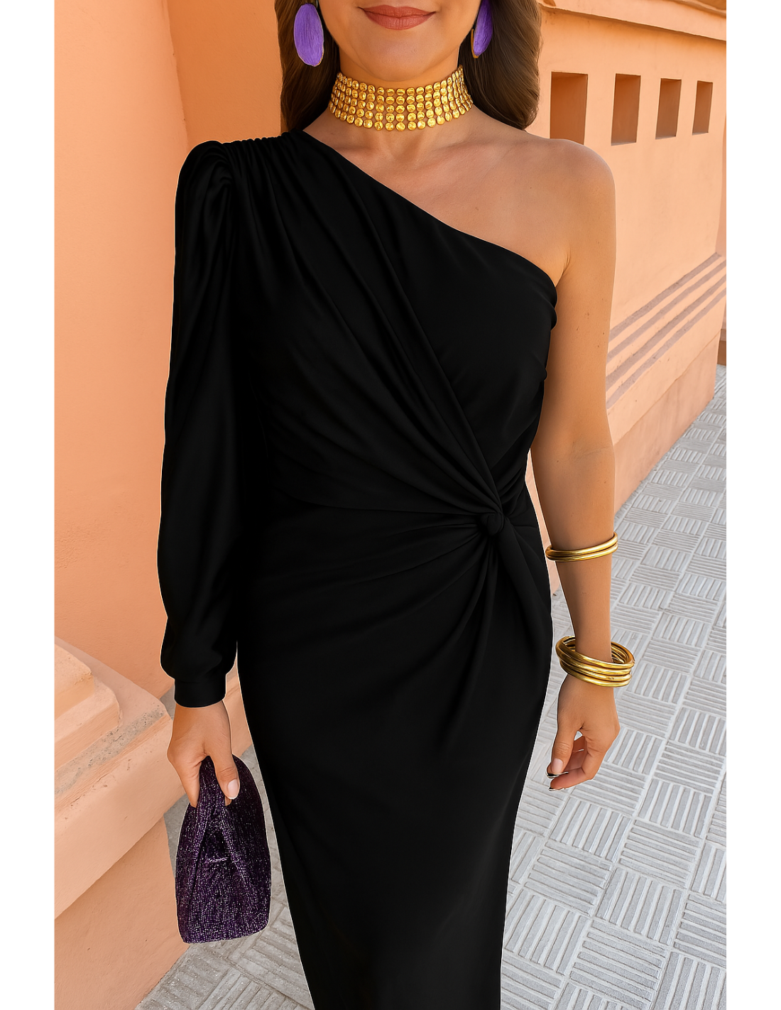 Alaysia™ | Vestito Lungo Nero Estivo
