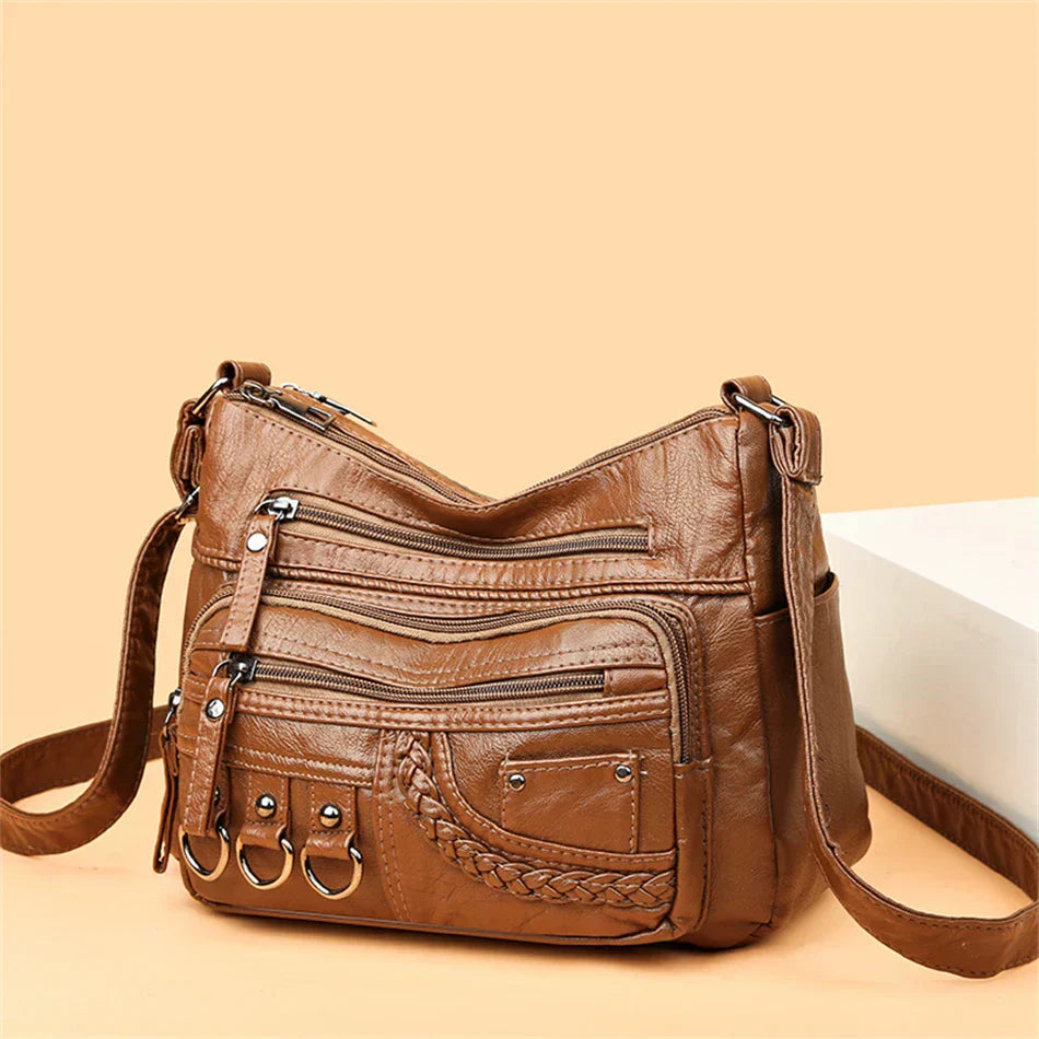 Olivia™ Vintage Charm | Borsa con Cerniera Morbida