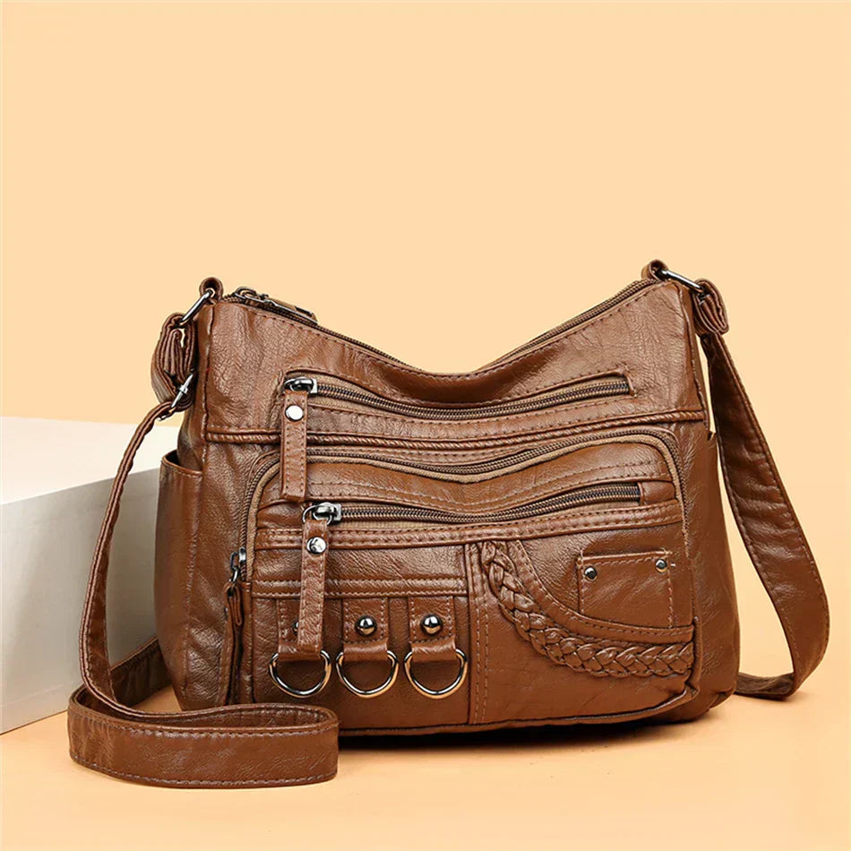 Olivia™ Vintage Charm | Borsa con Cerniera Morbida