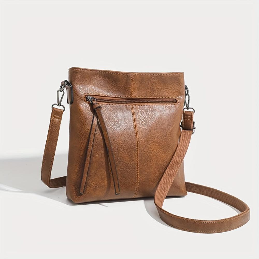Addison™ Eleganza Semplice | Borsa a Tracolla Quadrata Retro