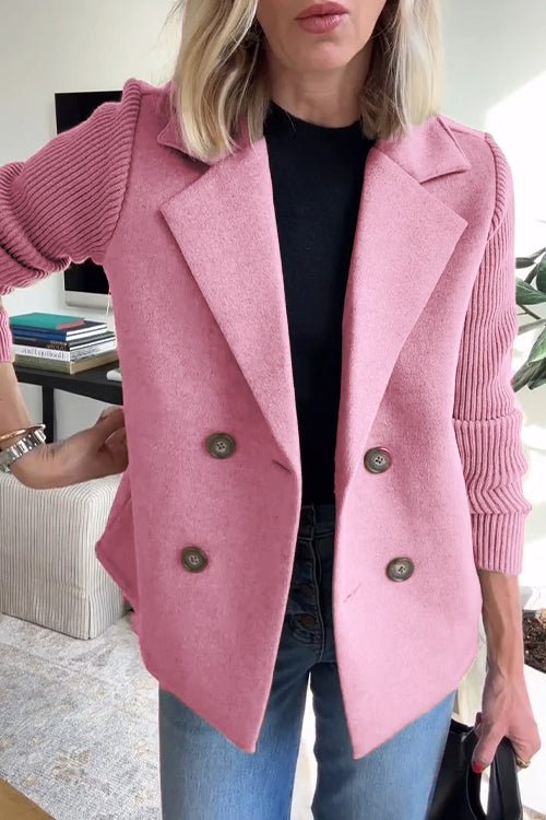 Amora | Blazer Elegante con Maniche in Maglia