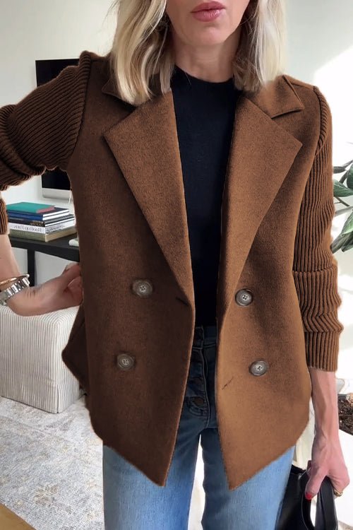 Amora | Blazer Elegante con Maniche in Maglia