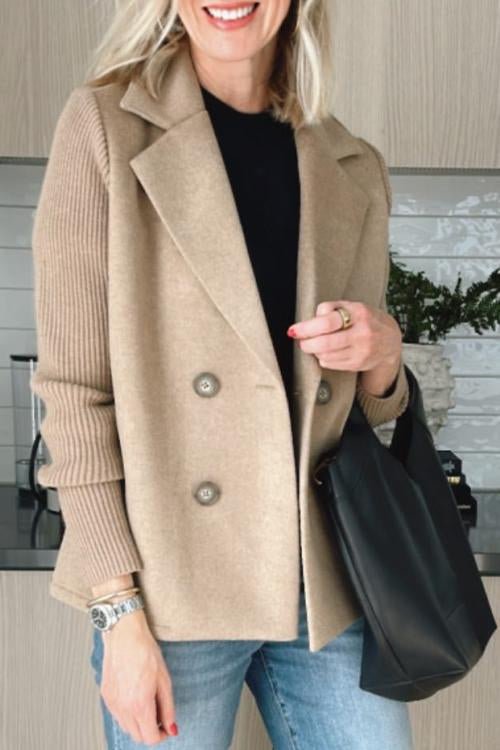 Amora | Blazer Elegante con Maniche in Maglia