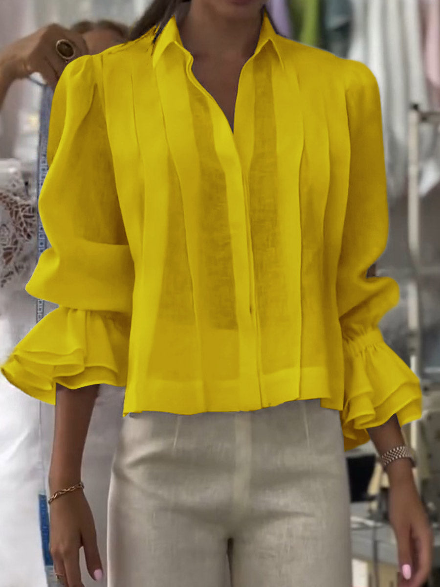 Verena – Blusa con Risvolto Lumière