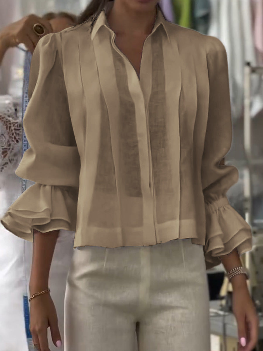 Verena – Blusa con Risvolto Lumière