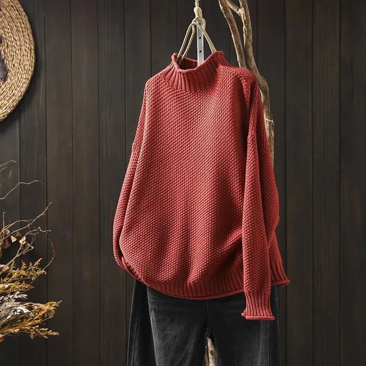 Aurora™ - Maglione a Collo Alto Morbido in Maglia
