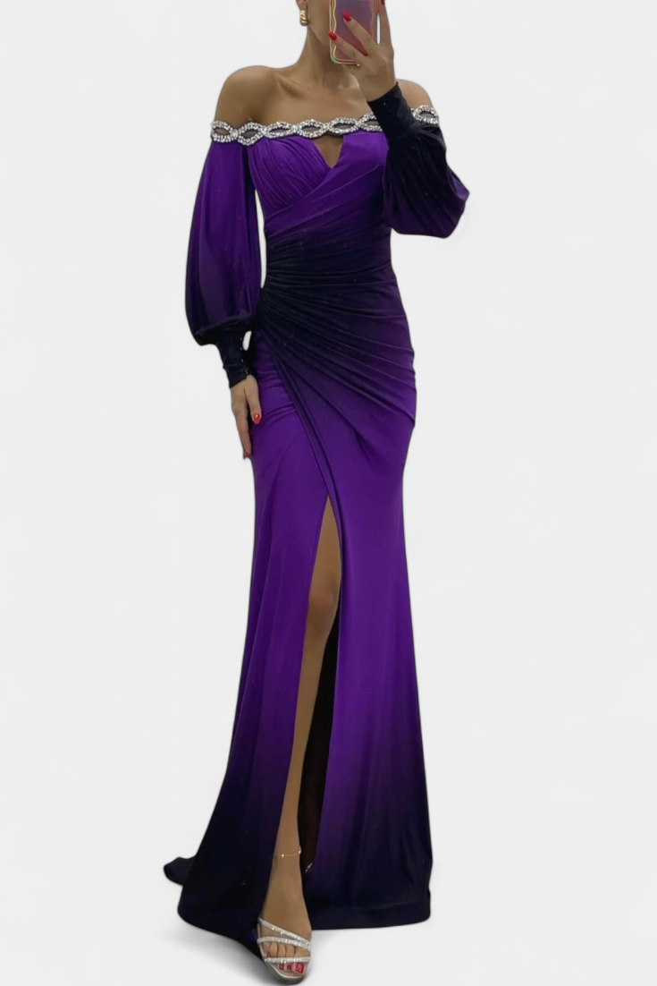 Vestito Maxi Ombre Julitta con Spalle Scoperte