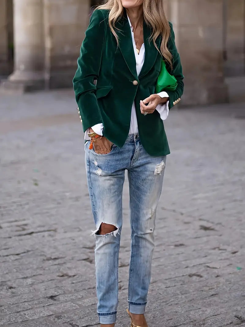 Savannah™ - Blazer in Velluto Elegante