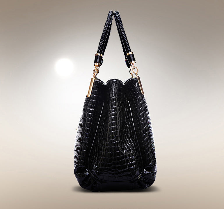 Isabella™ Eleganza Duratura | Borsa a Mano con Stampa Coccodrillo Elegante