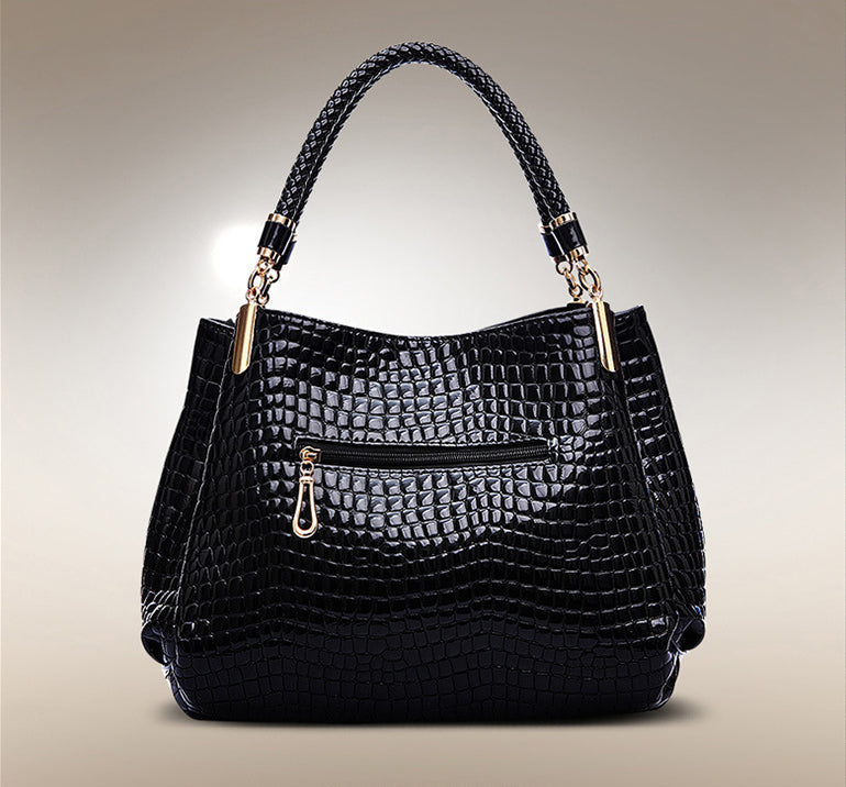 Isabella™ Eleganza Duratura | Borsa a Mano con Stampa Coccodrillo Elegante
