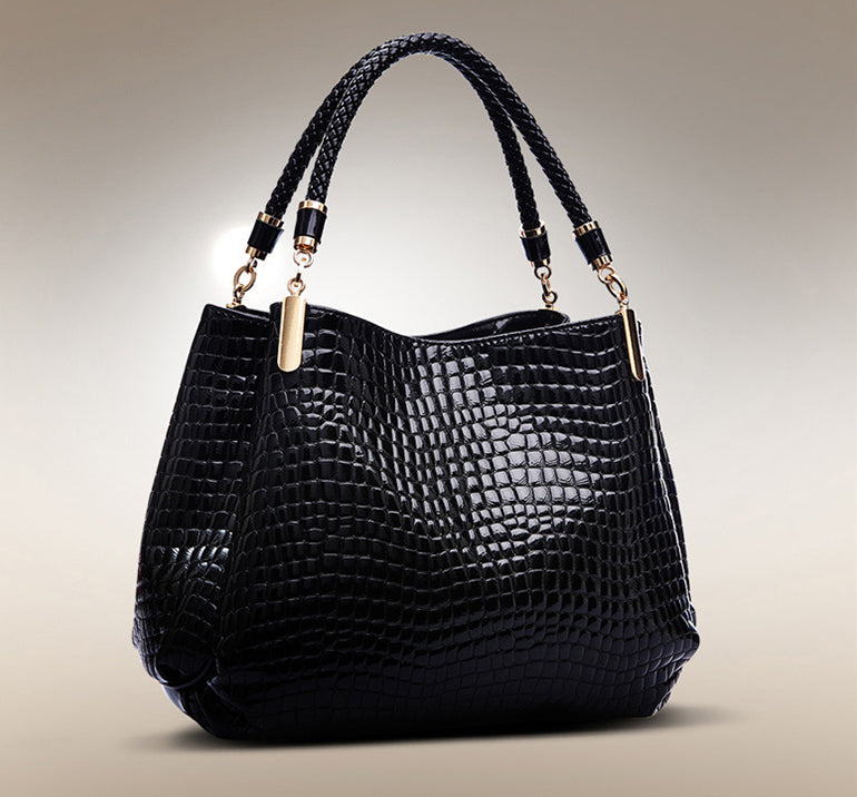 Isabella™ Eleganza Duratura | Borsa a Mano con Stampa Coccodrillo Elegante