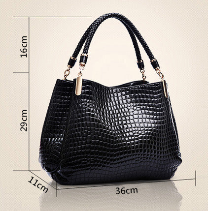 Isabella™ Eleganza Duratura | Borsa a Mano con Stampa Coccodrillo Elegante