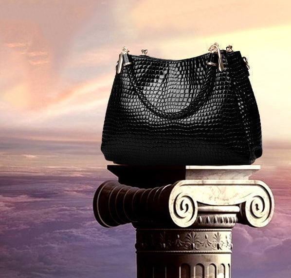 Isabella™ Eleganza Duratura | Borsa a Mano con Stampa Coccodrillo Elegante