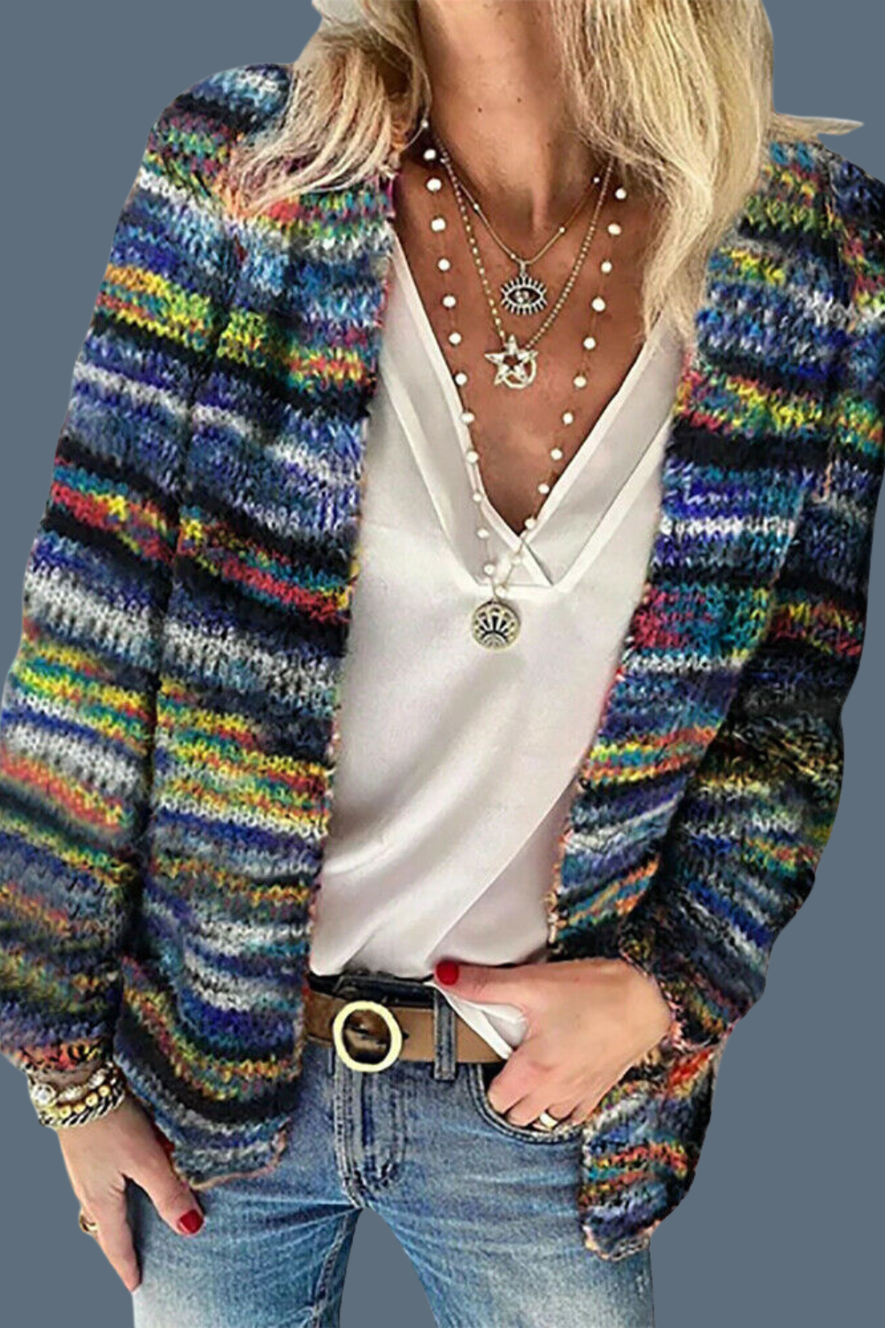 Layla™ - Cardigan Super Morbido, Multicolore