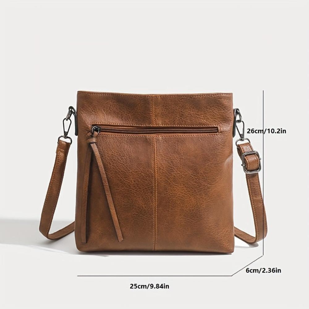 Addison™ Eleganza Semplice | Borsa a Tracolla Quadrata Retro