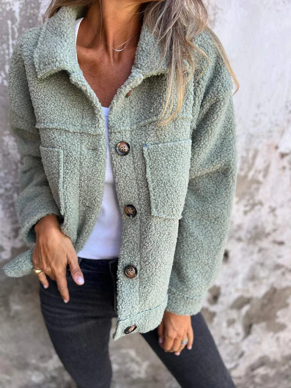 Zoe™ - Giacca corta in lana elegante con rever