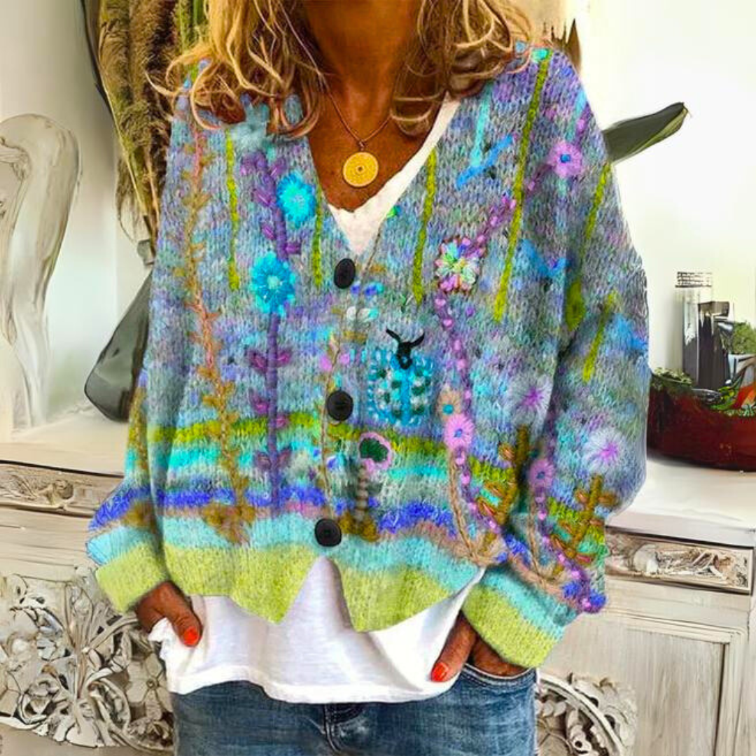 Addison™ - Cardigan Button Casual Retro Elegante