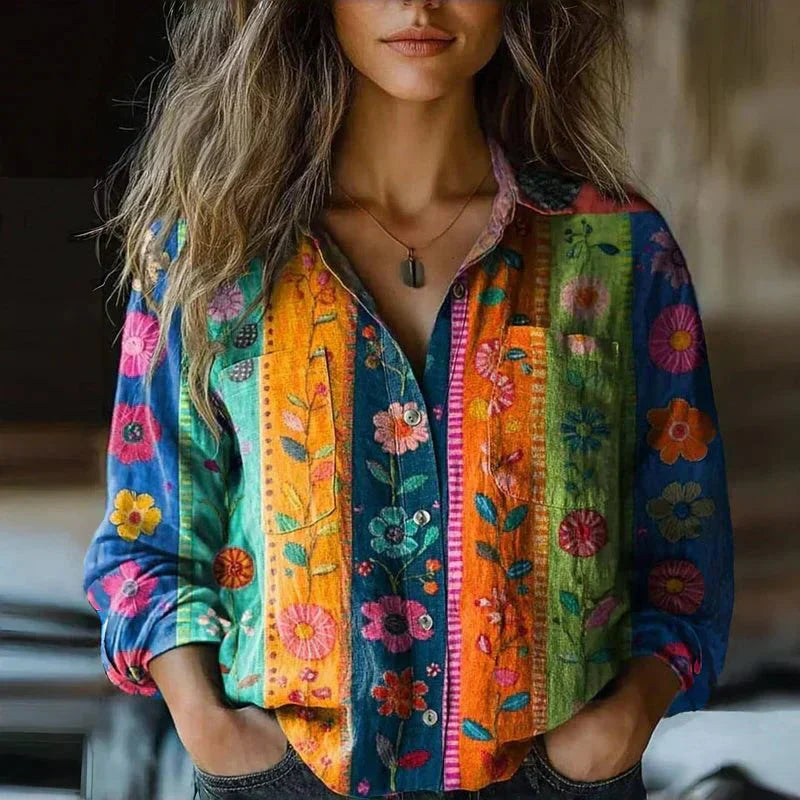 Emma | Blusa Stampata Vintage