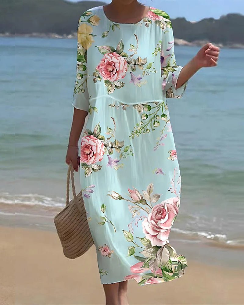 Keely | Vestito Fiore al Tramonto