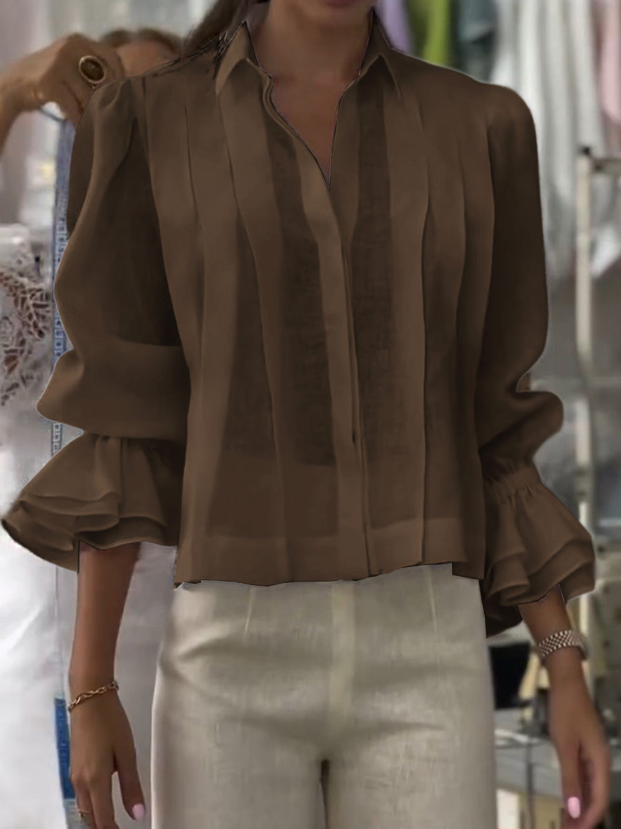 Verena – Blusa con Risvolto Lumière