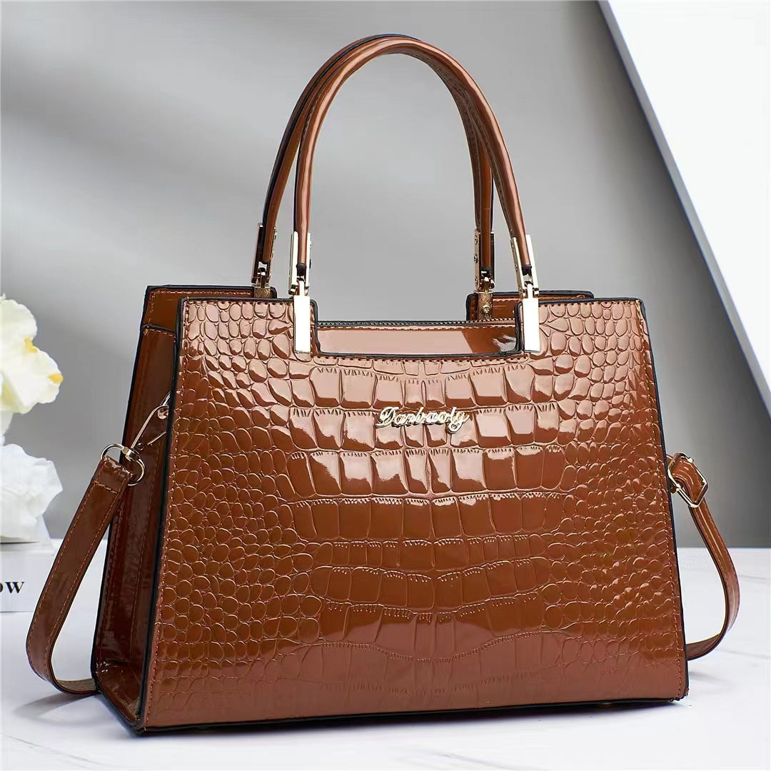 Brooklyn™ Shine | Borsa di Lusso con Stampa Crocodile