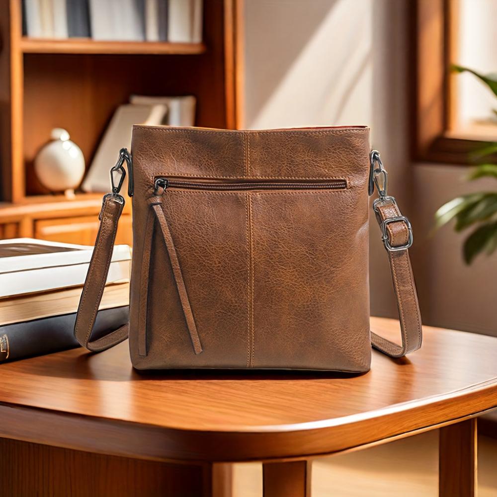 Addison™ Eleganza Semplice | Borsa a Tracolla Quadrata Retro