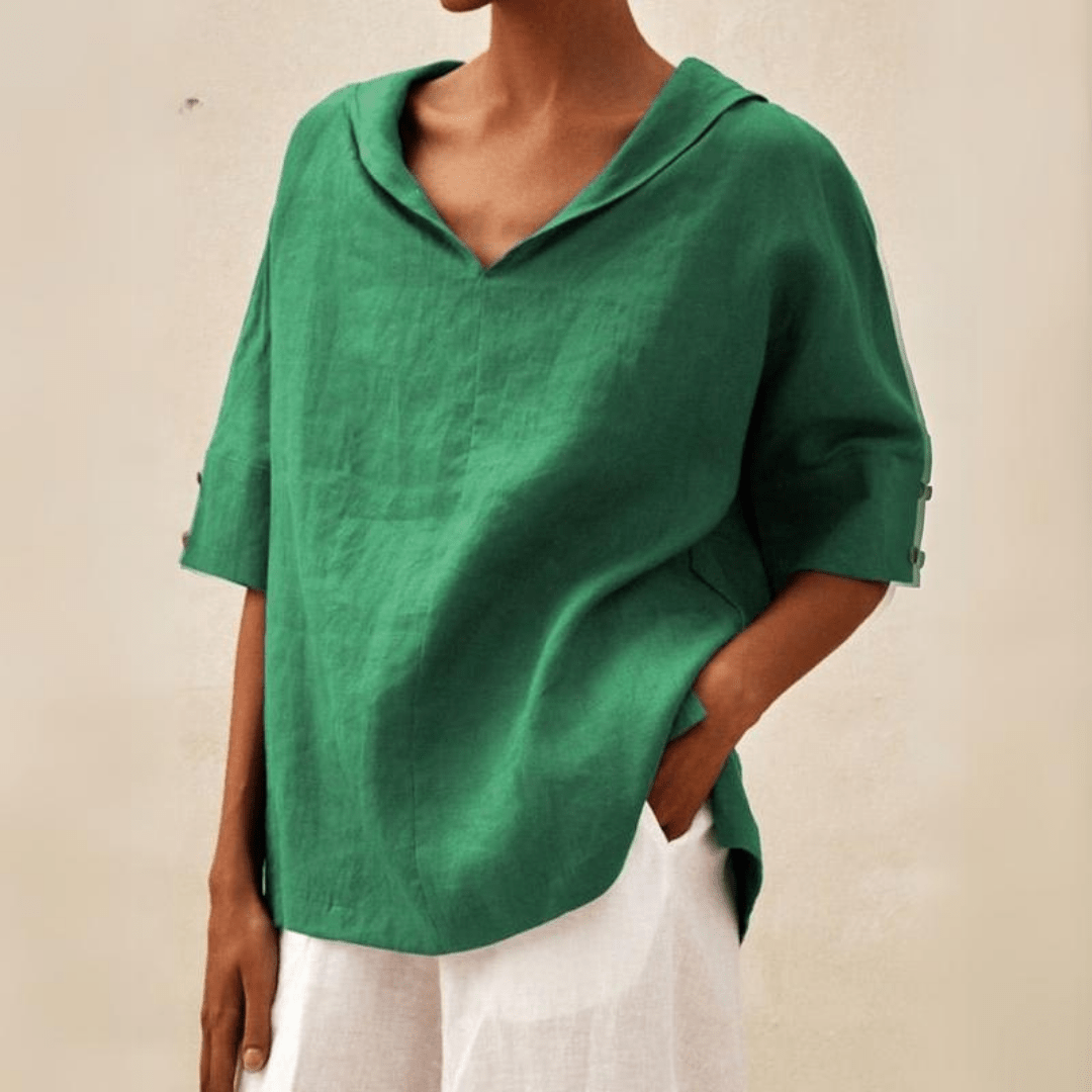Marie | Camicia Oversized Coastal Breeze