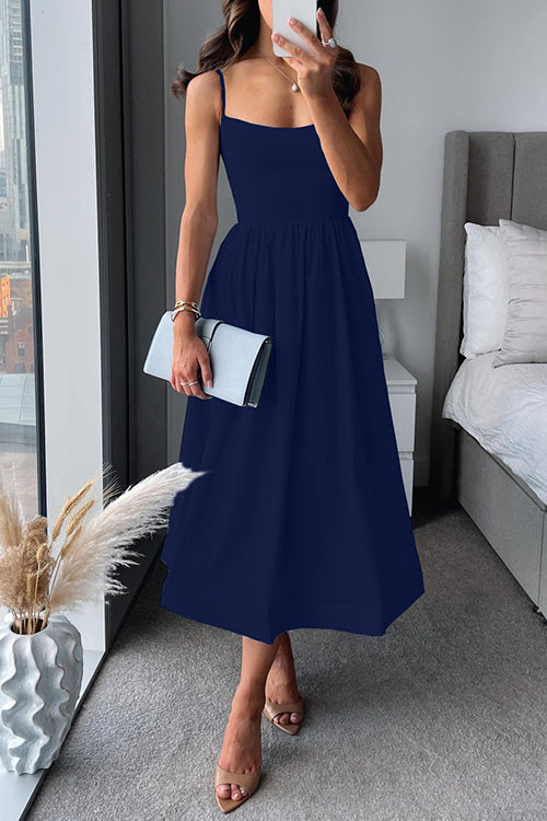 Martina™ | Vestito Midi con Spalline Sottili