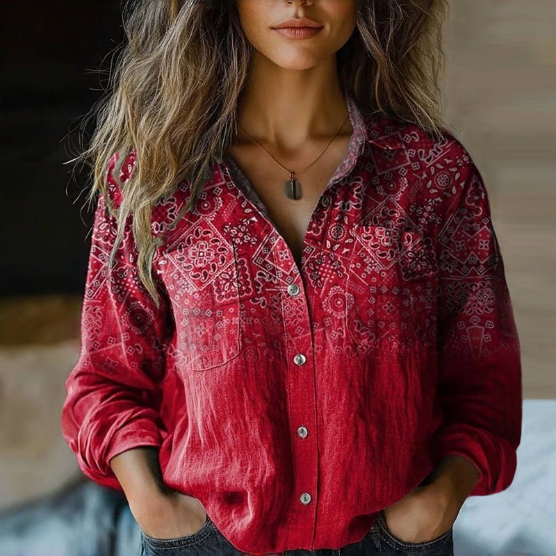 Emma | Blusa Stampata Vintage