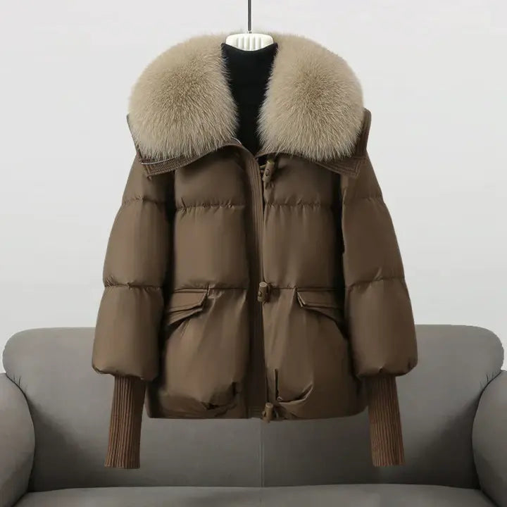 Lina™ - Cappotto Invernale con Collo di Pelliccia Lussuoso
