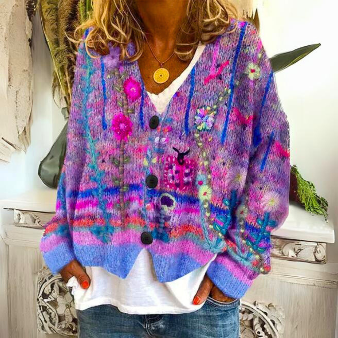 Addison™ - Cardigan Button Casual Retro Elegante