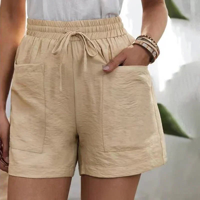 Alani | Pantaloni Corti in Lino Facili da Indossare