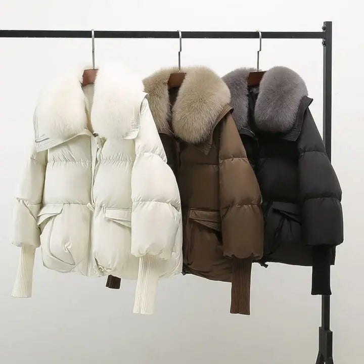 Lina™ - Cappotto Invernale con Collo di Pelliccia Lussuoso