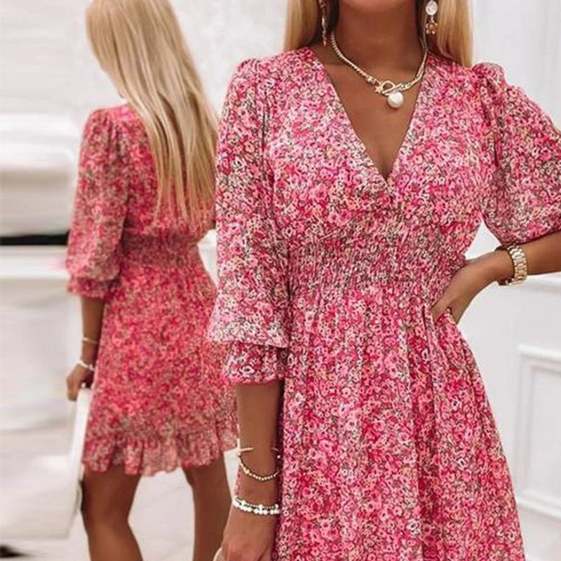 Sunna - Abito Floreale Elegante