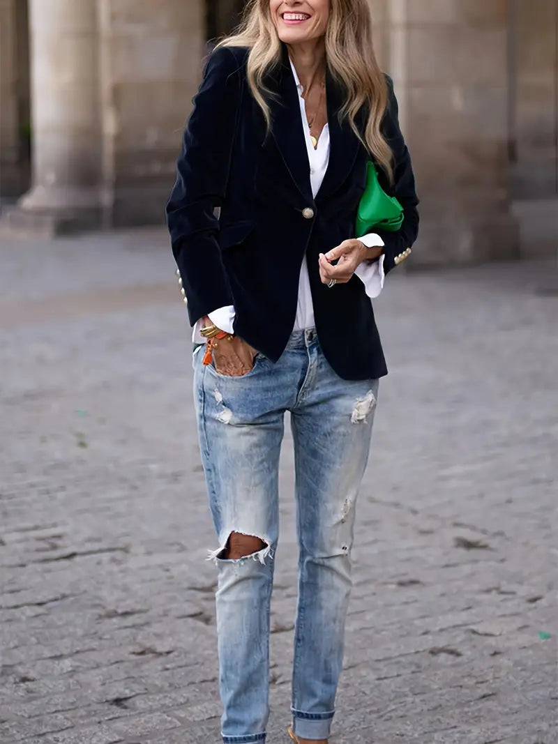 Savannah™ - Blazer in Velluto Elegante