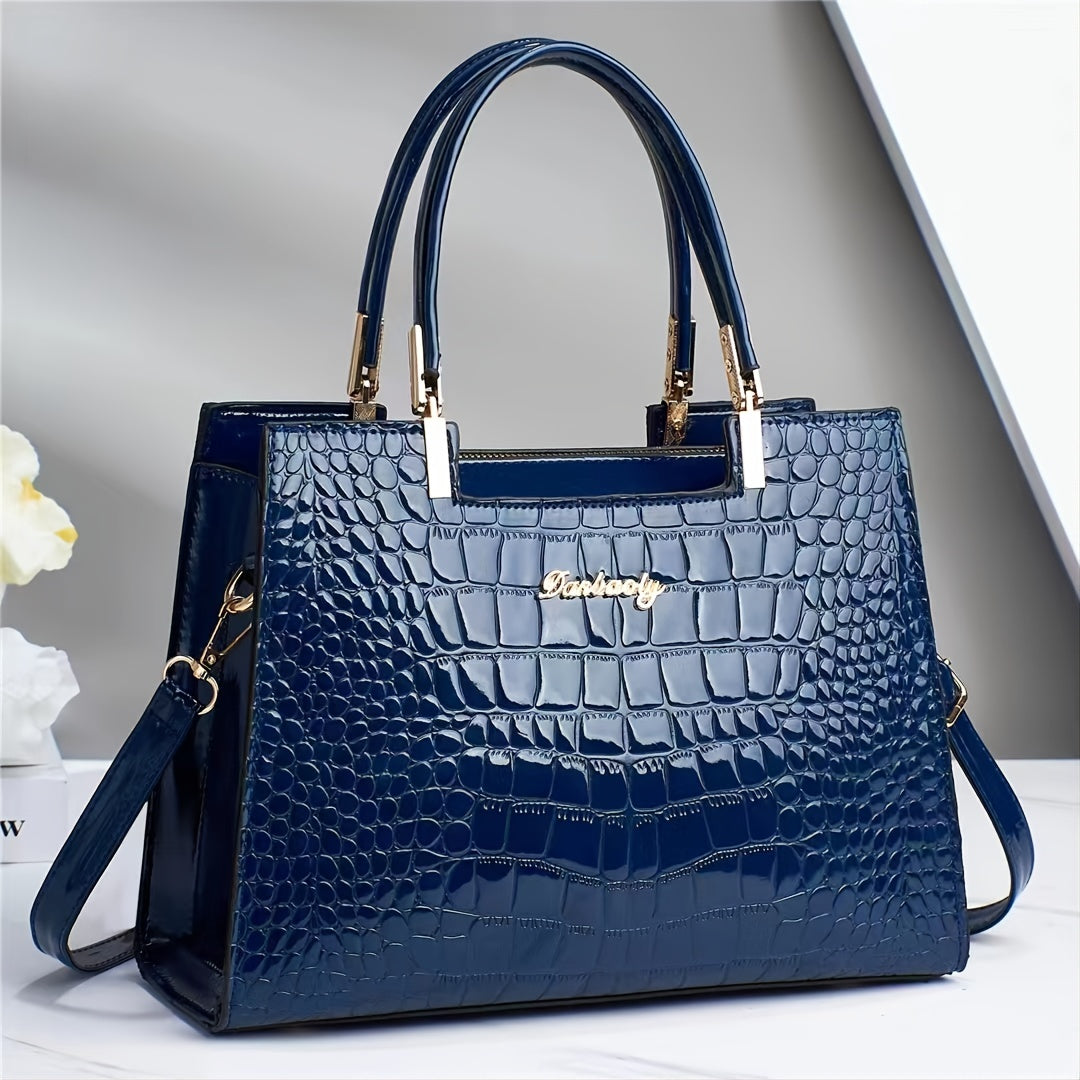 Brooklyn™ Shine | Borsa di Lusso con Stampa Crocodile