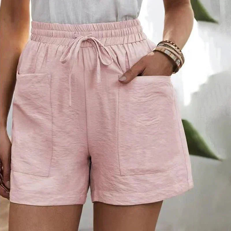 Alani | Pantaloni Corti in Lino Facili da Indossare