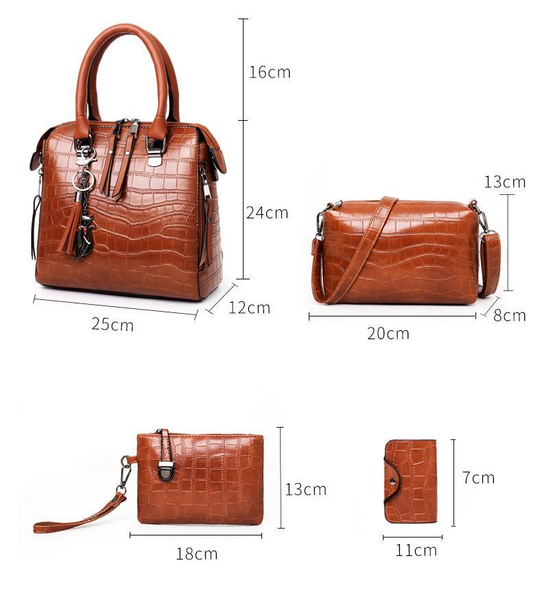 Olivia™ Eleganza Classica | Set di Borse Moderne in 4 Pezzi
