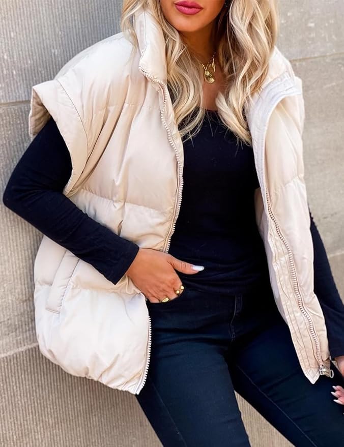 Charlotte™ - Giacca Puffer Calda e Morbida a Maniche Corte