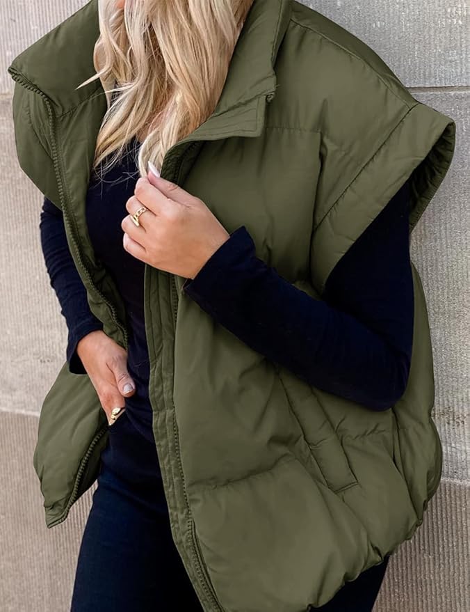 Charlotte™ - Giacca Puffer Calda e Morbida a Maniche Corte
