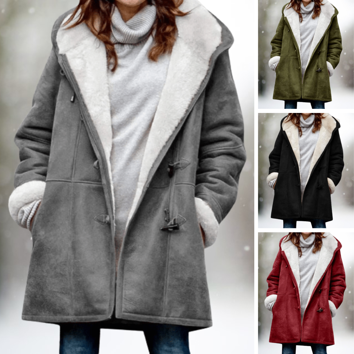 Amelia™ - Giacca con Cappuccio in Velluto Premium