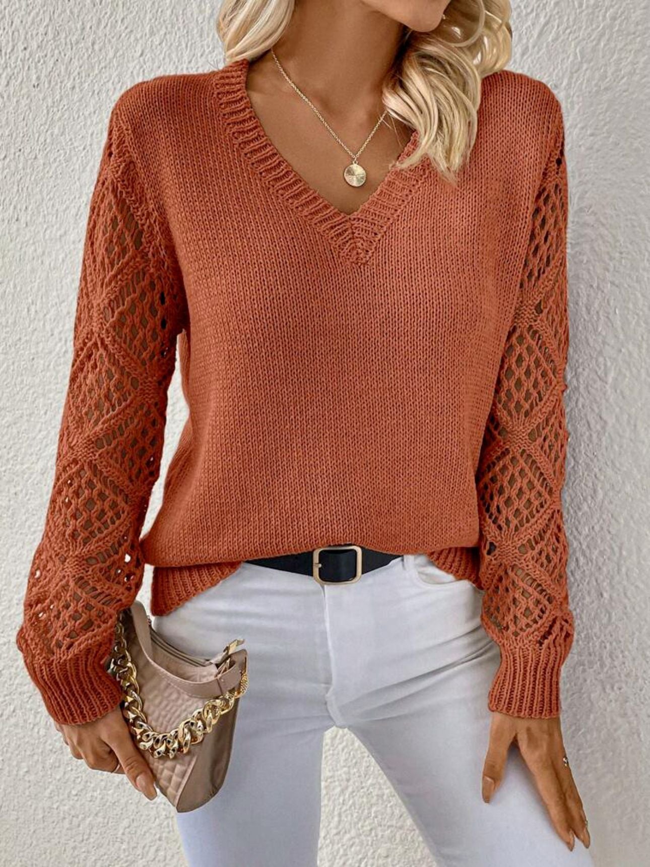 Elizabeth | Maglione morbido con scollo a V