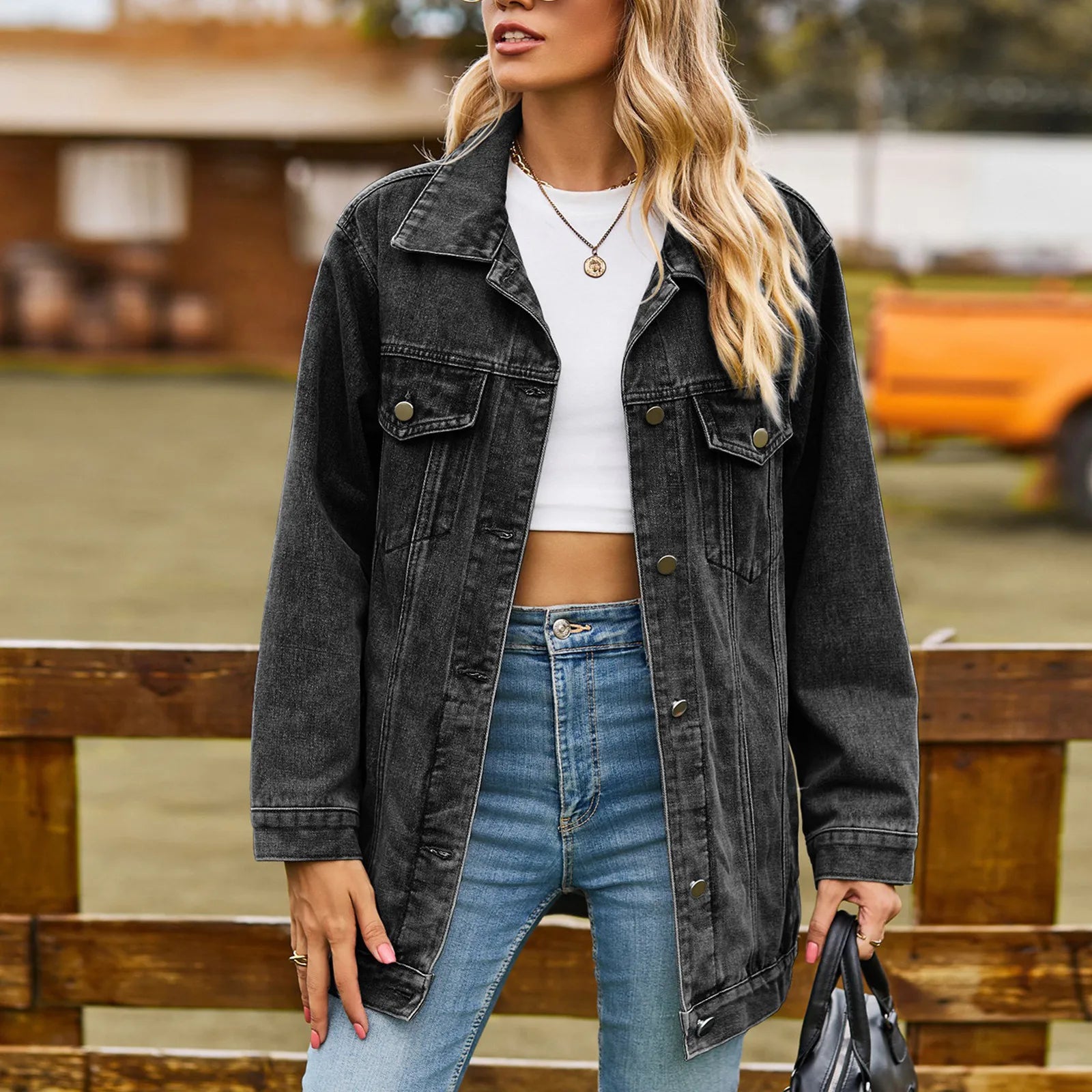 Mia™ - Giacca di Jeans Elegante Classica